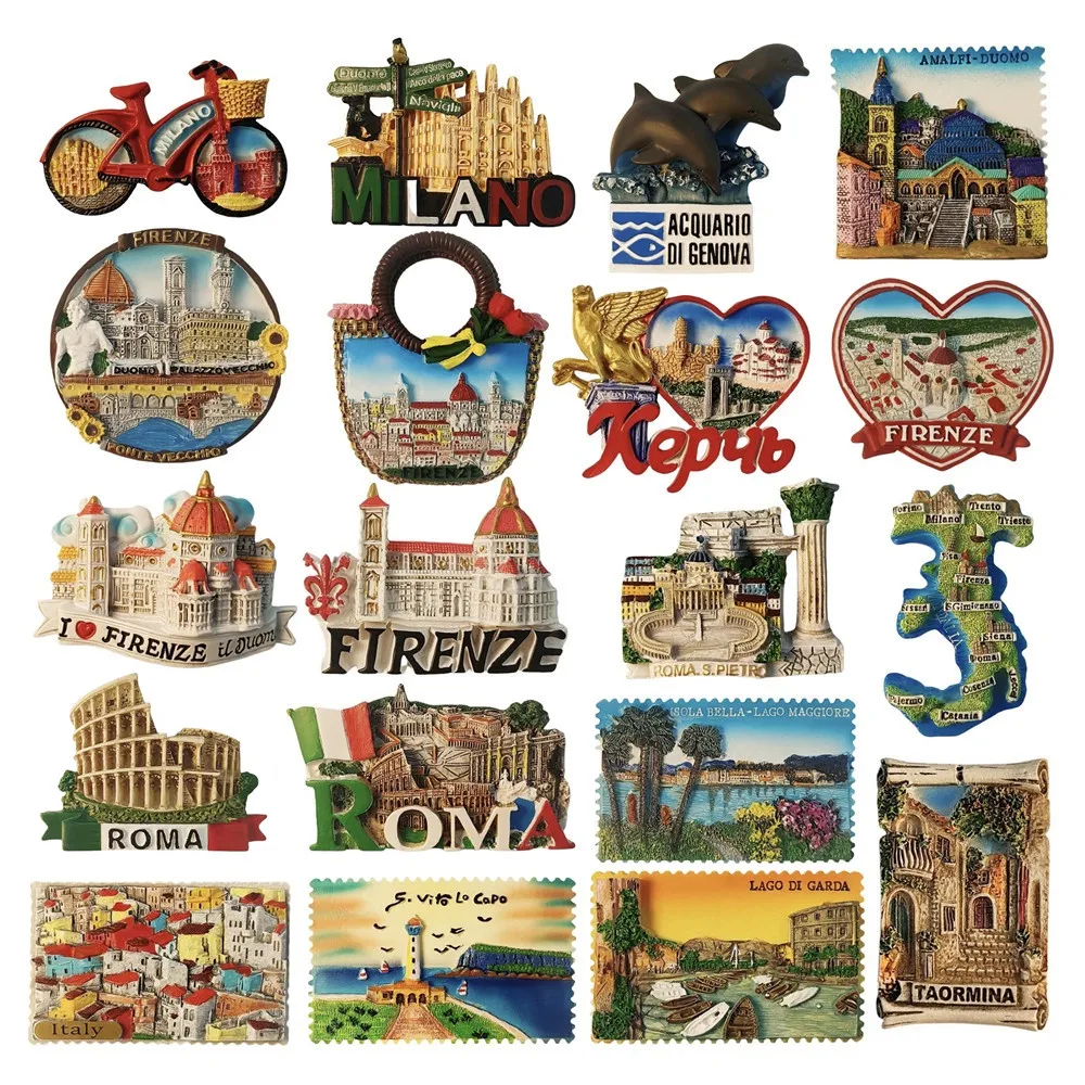 Europe Italy 3D Fridge Magnets Tourism Souvenir Refrigerator Magnets Sticker Collection Handicraft Decoration Articles