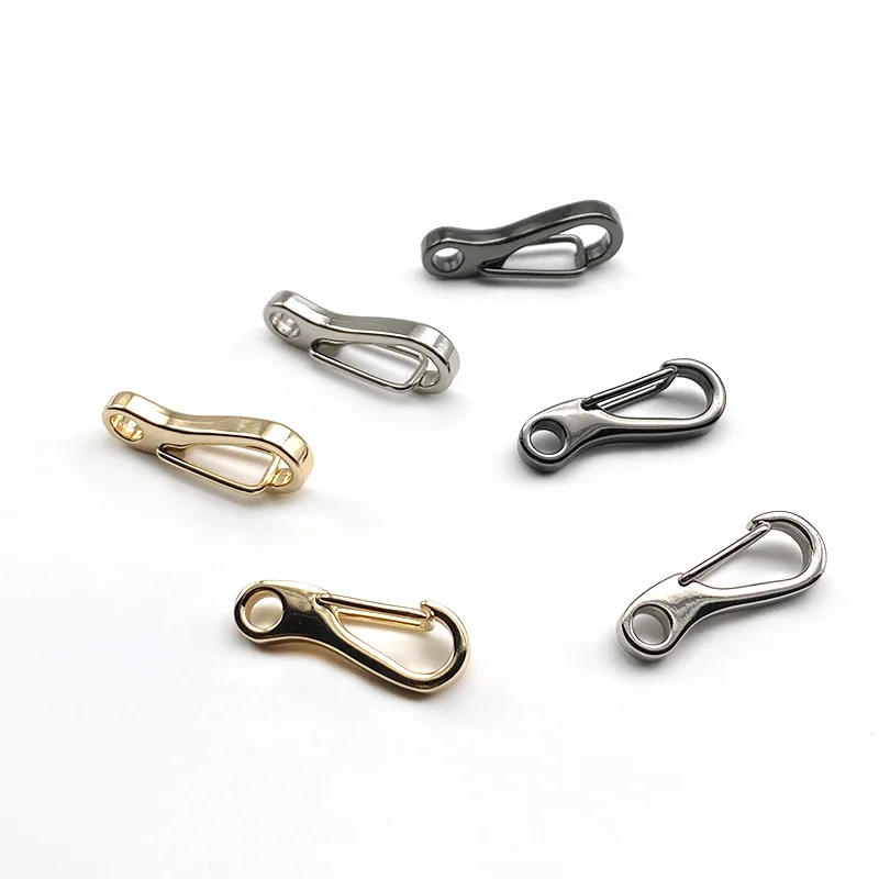 Metal Spring Gate Buckle hook  Ring Openable Keyring Pendant Clasp Snap Hooks For Bag  Strap Web Holder DIY Accessories 50PCS