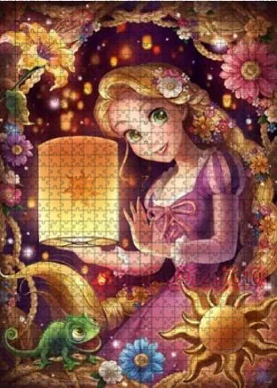 Disney Cartoon Princess Jasmine Cinderella 1000 Pieces of Puzzle Children's Brain Puzzle Puzzle Holiday Gift