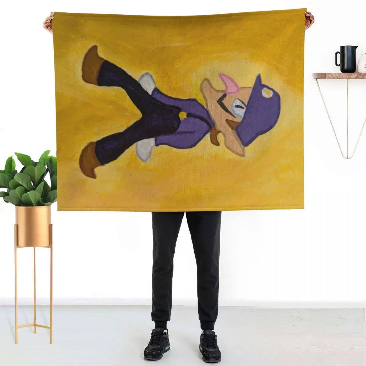 

Bold and Waah Paint on Canvas Throw Blanket Stain Resistant Cozy Warm Blanket
