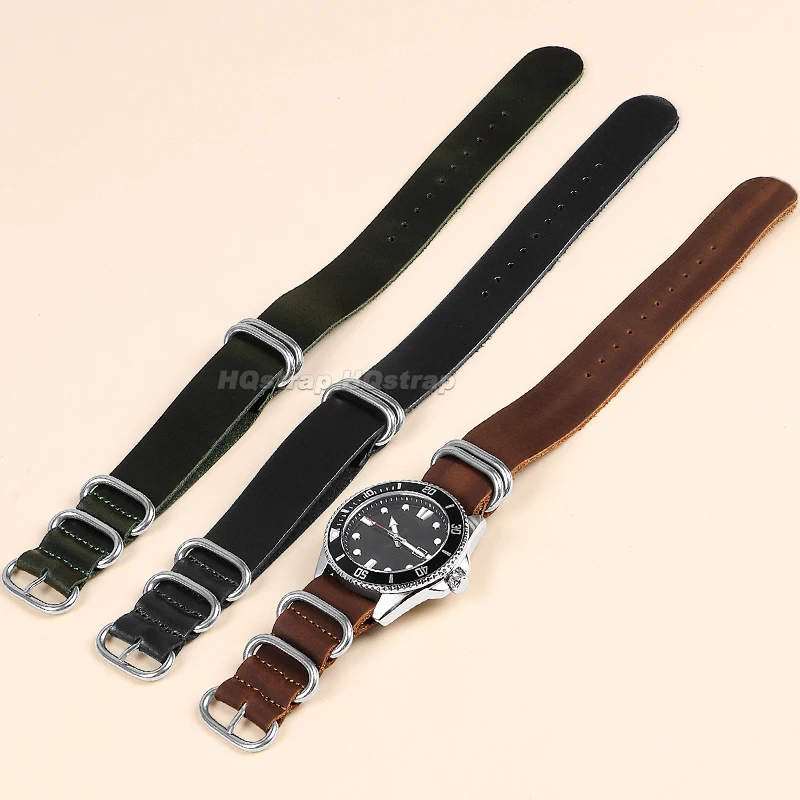 세이코 빈티지 소가죽 시계 밴드, 부드러운 가죽 스트랩, 오메가 팔찌 범용 교체 벨트, 18mm, 20mm, 22mm