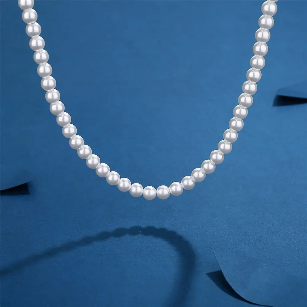 Einfacher Acryl-Perlen-Choker, INS-Perlen-Halskette für Männer, Modischer Partyschmuck, Modeaccessoires, Geschenke – Detail 3