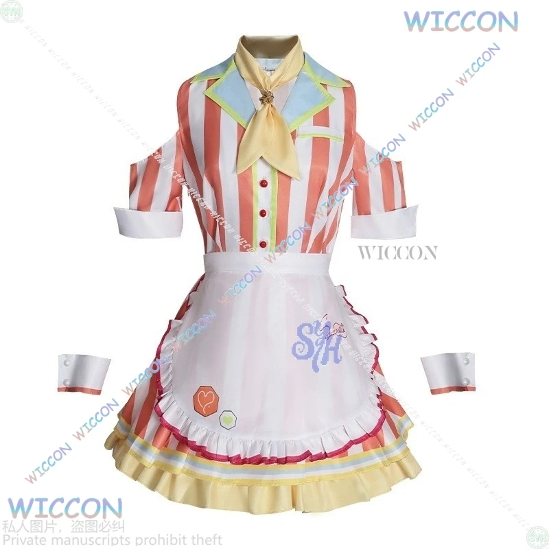 كوس C لعبة مشروع Sekai تأثيري موموي إيري زي مطعم نادلة موحدة Kawaii فستان مخطط خادمة لوليتا هالوين كوس