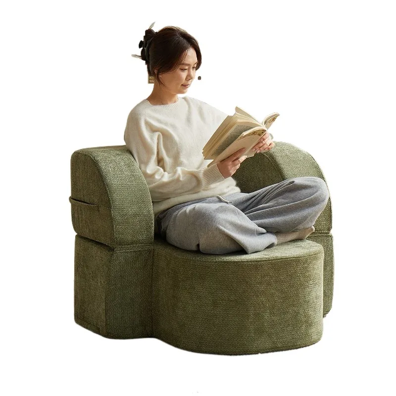 reclining and sleeping retro style single compression sofa