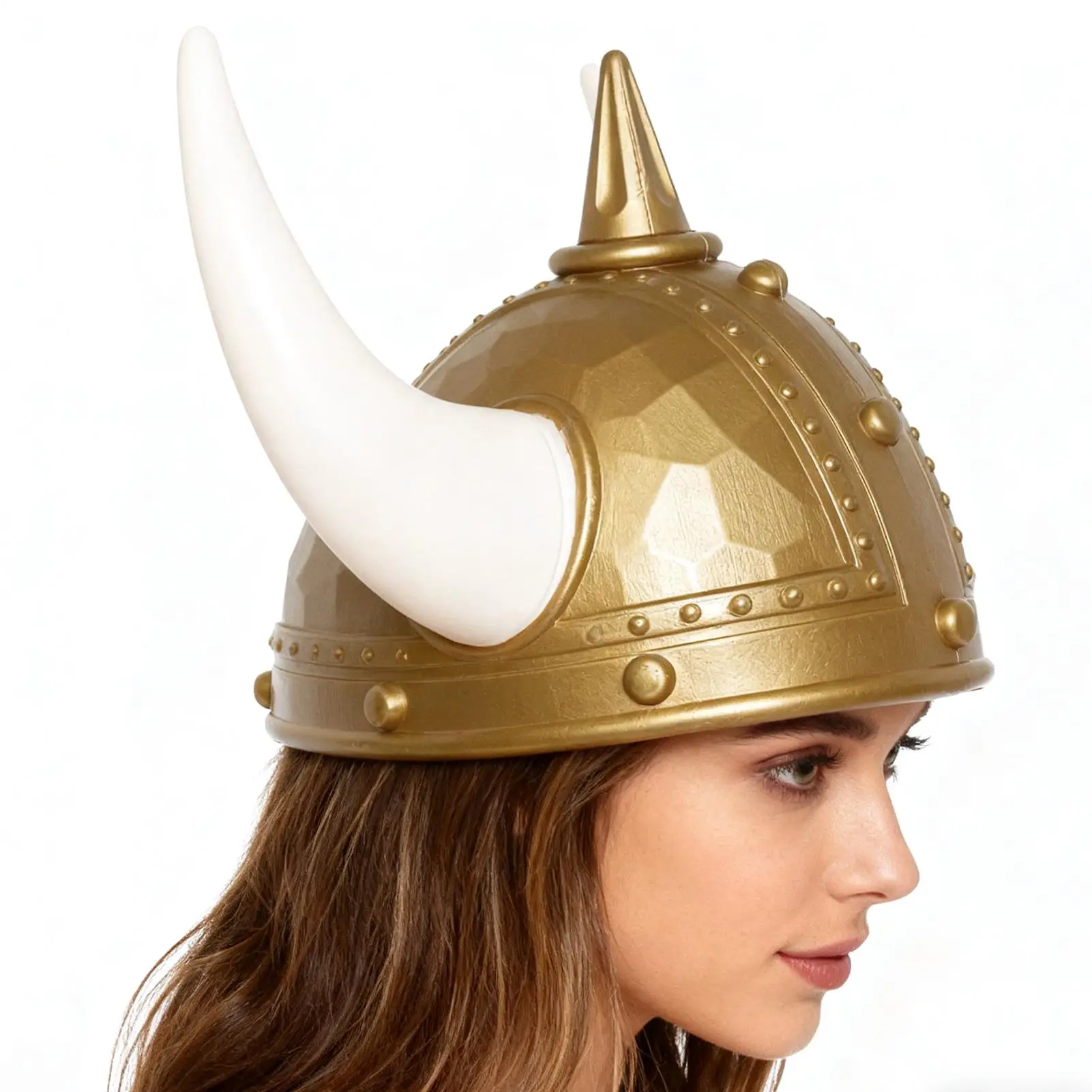 

Средневековая шляпа, винтажная деревенская косплей для взрослых, золотой средневековый шлем викинга с рогом, костюм варвары на Хэллоуин, реквизит