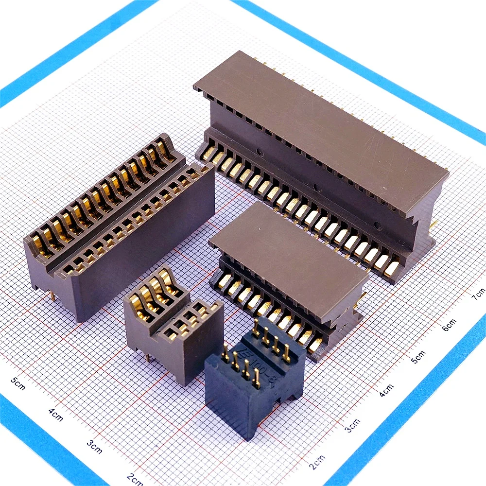 2pcs Burn In Socket DIP 2.54 mm Pitch 6 8 12 14 16 18 20 24 28 32 40 48 Pin Gold plate IC Test Socket Through Hole Dual Row