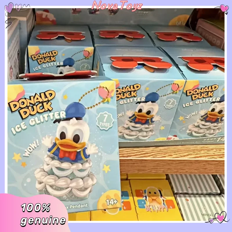 

Original Disney Donald Duck Ice Flash Series Blind Box Caja Ciega Cute Bag Pendant Keychain Decoration Girl Special Toy Gift