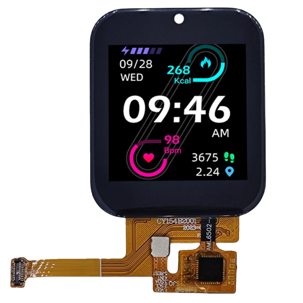 1.54 Inch IPS LCD Touch Screen 320*320 MIPI Interface Smart Watch Display Replacement Part