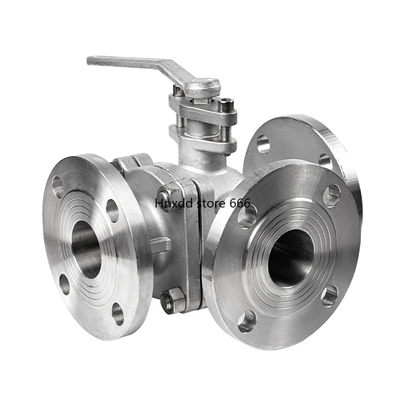 304/316 Stainless Steel Three-way Flanged Ball Valve Manual Q44F-Q45F