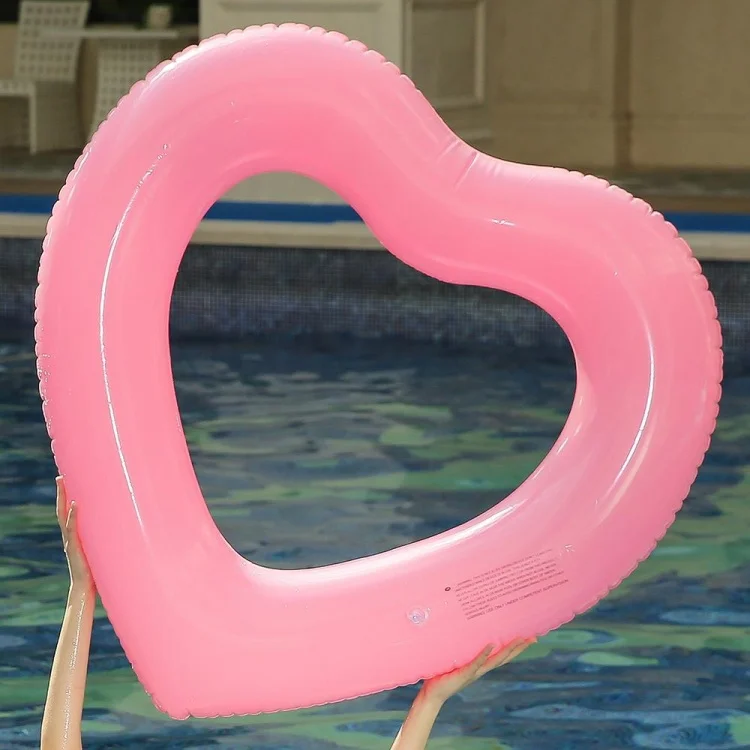 

Factory-direct-swimming-circle-inflatable-heart-stroke-circle-thickening-PVC-love-swimming-ring-on-water-inflatable