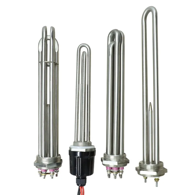 Elemen Pemanas Air Boiler Imersi Listrik Industri Stainless Steel 3 Fasa 3kw 6kw 9kw 12kw 15kw