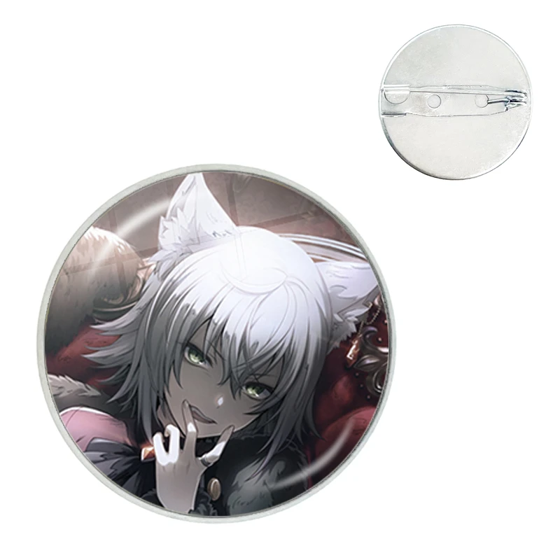 Project SEKAI Anime Hinomori Shiho Leo/Need Glass Dome Cabochon Badge Brooch Pins For Fans Lover Girl Friends