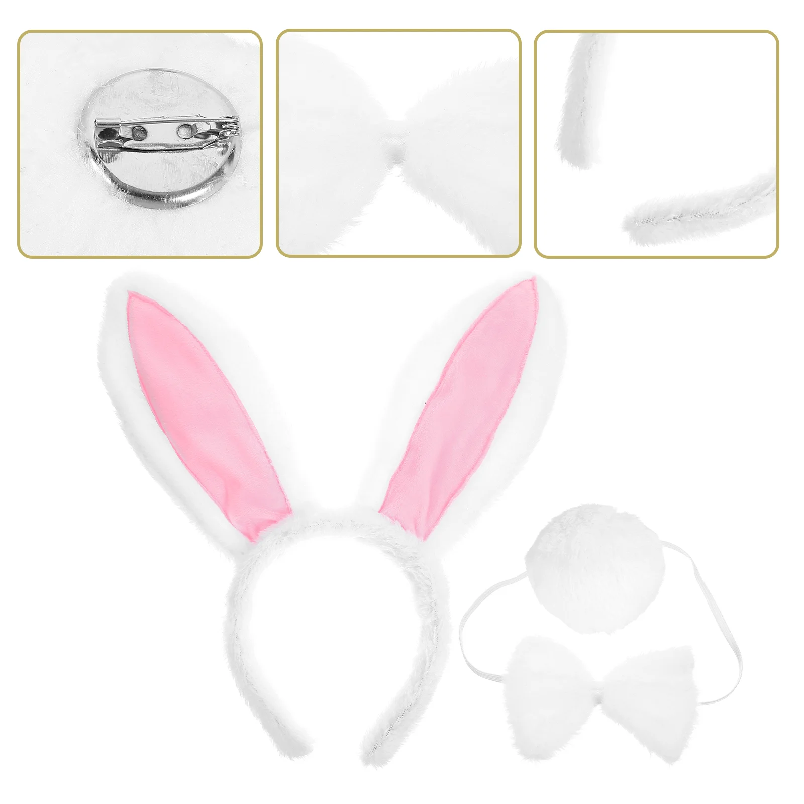 

Bunny Ear Headband Bowtie Rabbit Easter Ears Kids Headbands for Girls