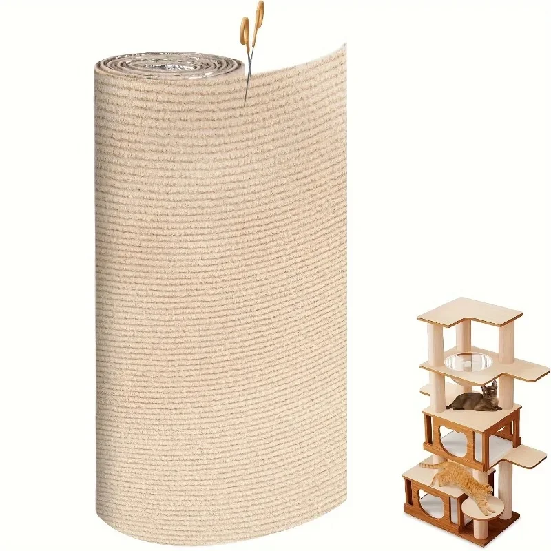 30x100CM Self-Adhesive Customizable Cat Scratching Mat - Protects Furniture & Promotes Healthy Claws