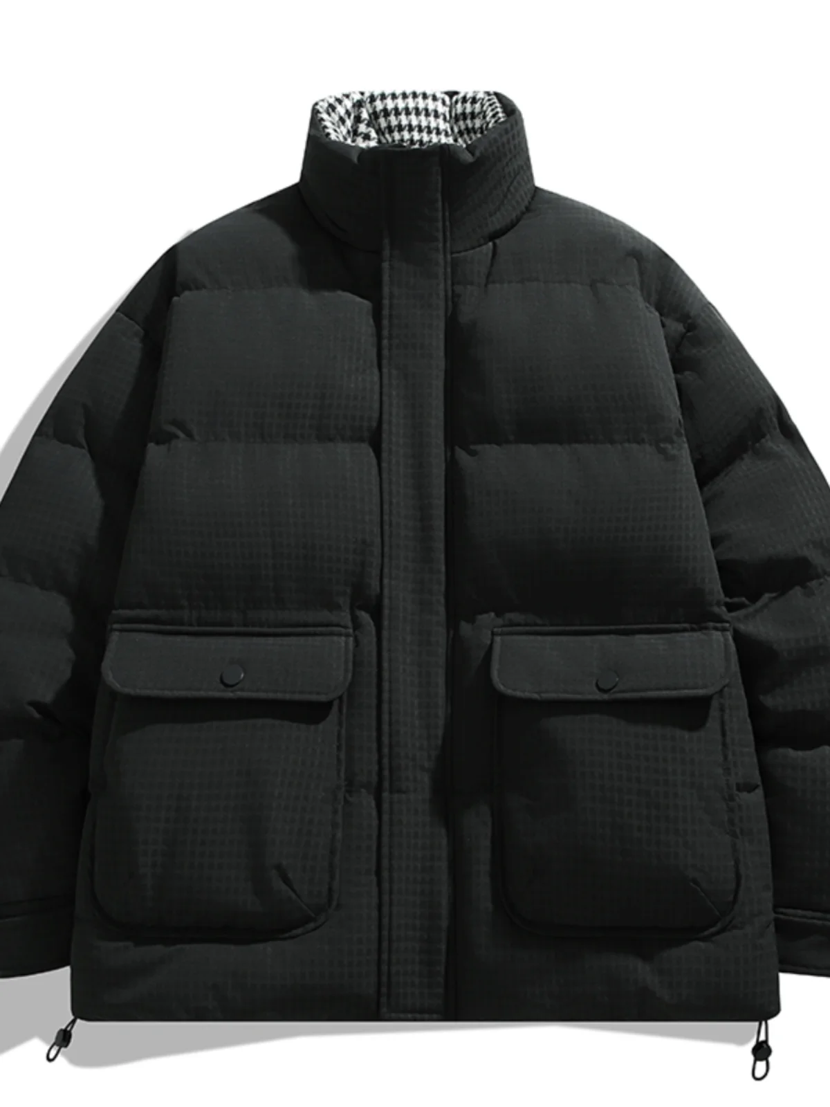 

Зимняя утепленная хлопковая куртка для мужчин: модный бренд Haome, короткий рукав, теплая верхняя одежда, молодежный городской стиль, на молнии, чистый хлопок