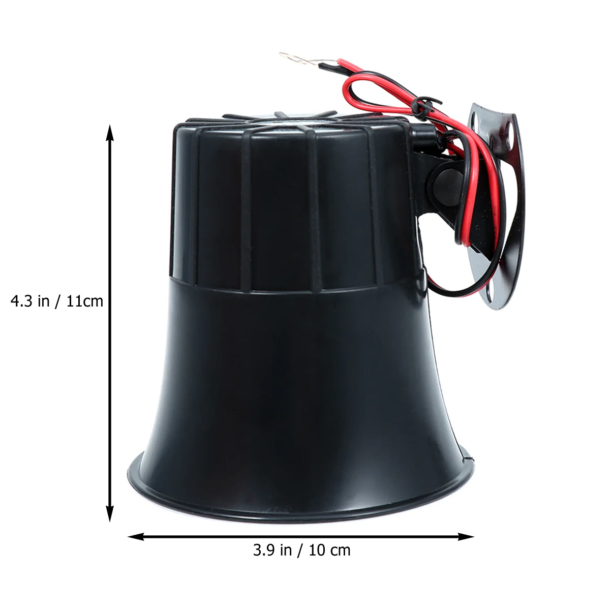 12V Motorcycle Car Alarm Horn Motorbike PA System Horn Amplifier Speaker Warning Alarm (Black) Motorcycle Alarm Horn