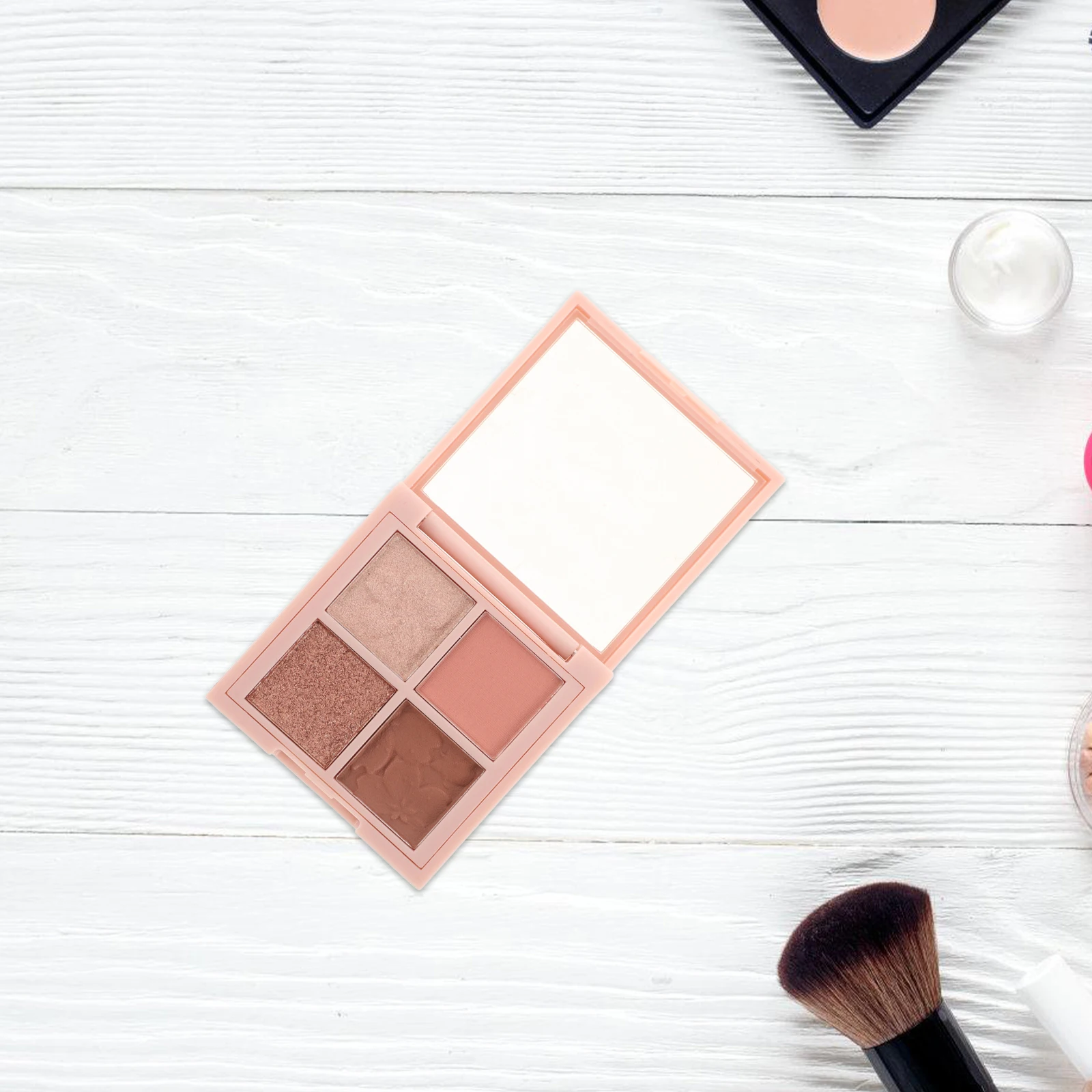 لوحة ظلال عيون غير لامعة لامعة تدوم طويلاً، مقاومة للتجاعيد، حجم السفر، مكياج لامع لامع مدمج، محايد وجريء #3