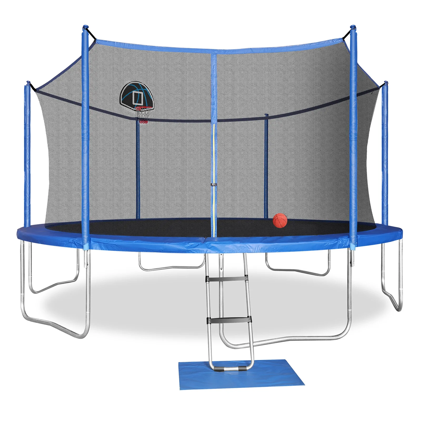 design golden supplier 14ft 15ft kids trampoline professional outdoor park children kids 16ft with basketball for adults