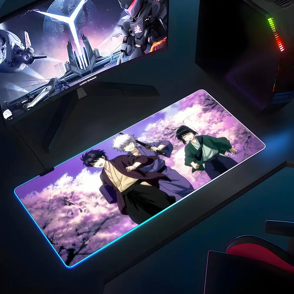 

Коврик для мыши в стиле аниме G-Gintama, резиновый противоскользящий коврик для клавиатуры RGB, 40x90 см, коврик для мыши, игровые аксессуары, коврик для офисного компьютера XXL