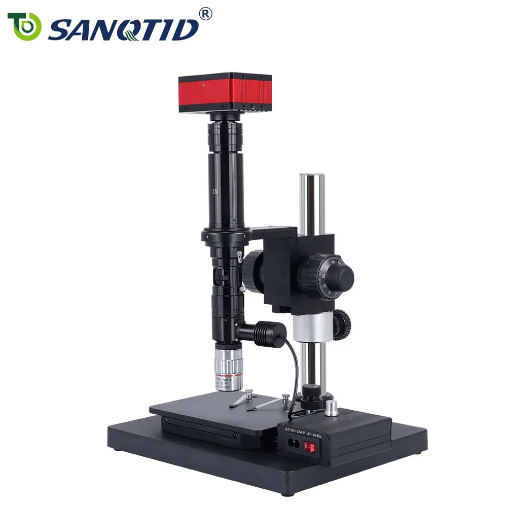 SANQTID TD-DTZG-4KH Electron Microscope Industrial Camera Coaxial Lens 160X-1058X High Magnification 3840x2160P 60FPS Adjustable