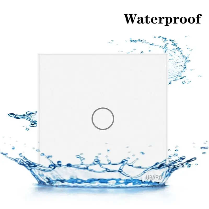 A36T-الأوروبية AC100-240V الزجاج الأسود الأبيض اللمس لوحة التبديل الجدار ضوء الاستشعار زر عصابة 10A مقاطعة (الاتحاد الأوروبي) الاتحاد الأوروبي التوصيل