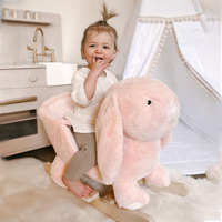 Homcom Rabbit Rocking Horse for Baby 18-36 Months with Sound and Belt