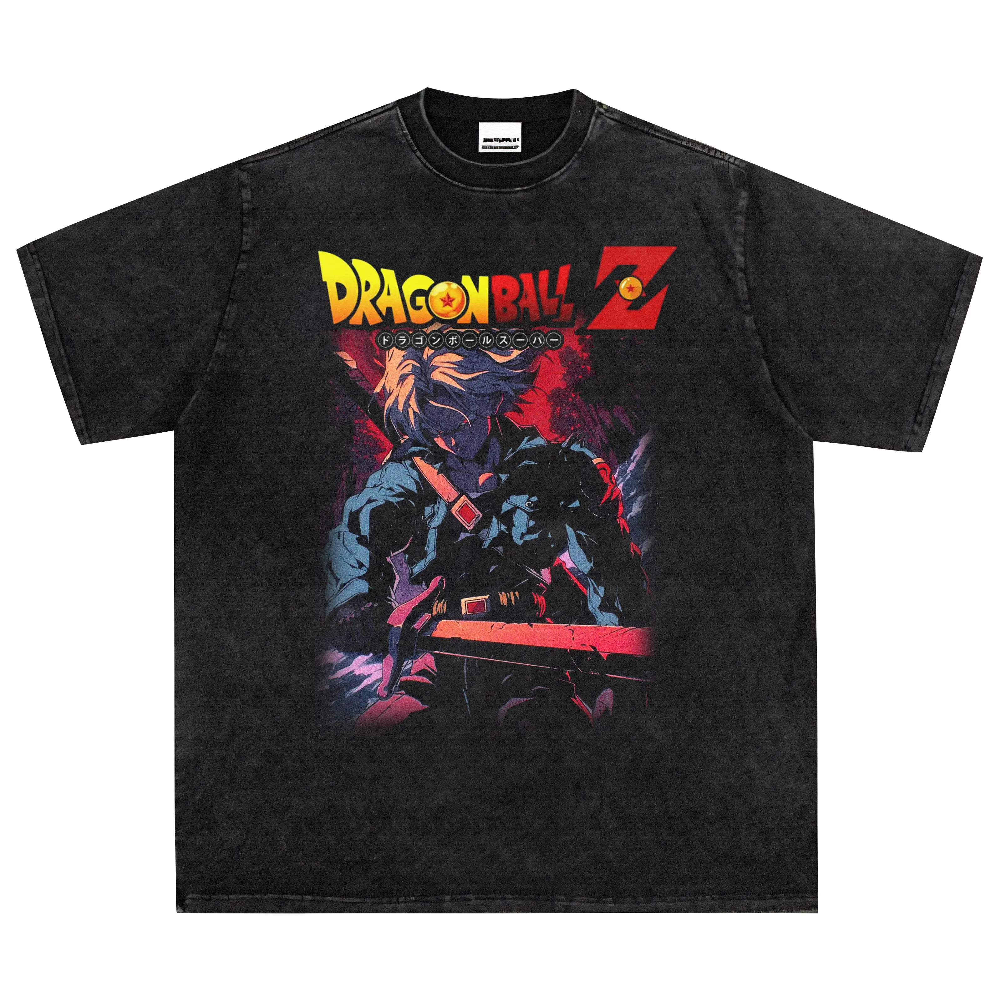 2026 Summer Dragon Ball Oversized T-shirt High Quality 100% Cotton Manga Grid Character Print Unisex Casual for Adults Kids view 2