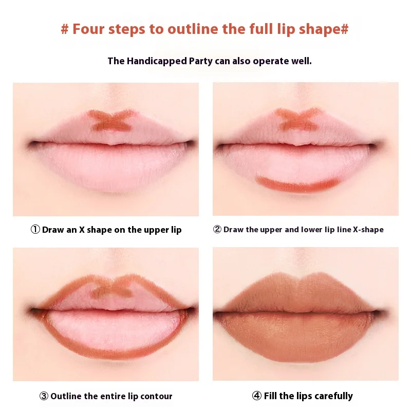 10-farbiges, exquisites Lippen-Make-up, antihaftbeschichtet, automatischer Lipliner, langlebig, natürlich, matt, Lippenstift, Lippenlinien-Make-up