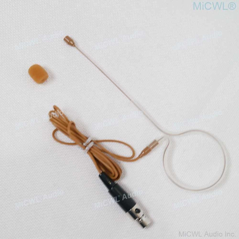 Fuscous Tan Earset Headworn Microphone For Shure SLXD ULXD PGXD BLXD Headset Face Wireless Bodypack Transmitter MX153K