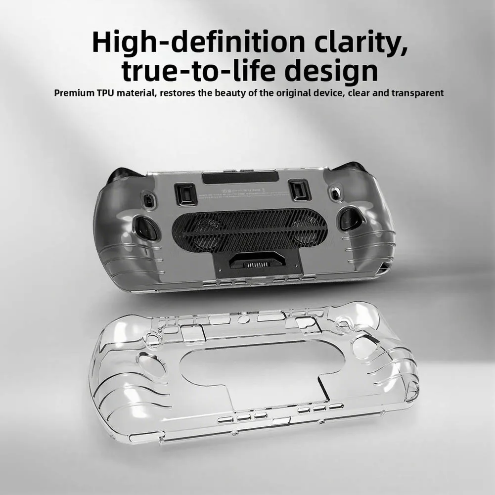 For GPD Win5 Console Transparent Silicone Case With Tempered Glass Handheld Game Console Anti Drop Protective Shell