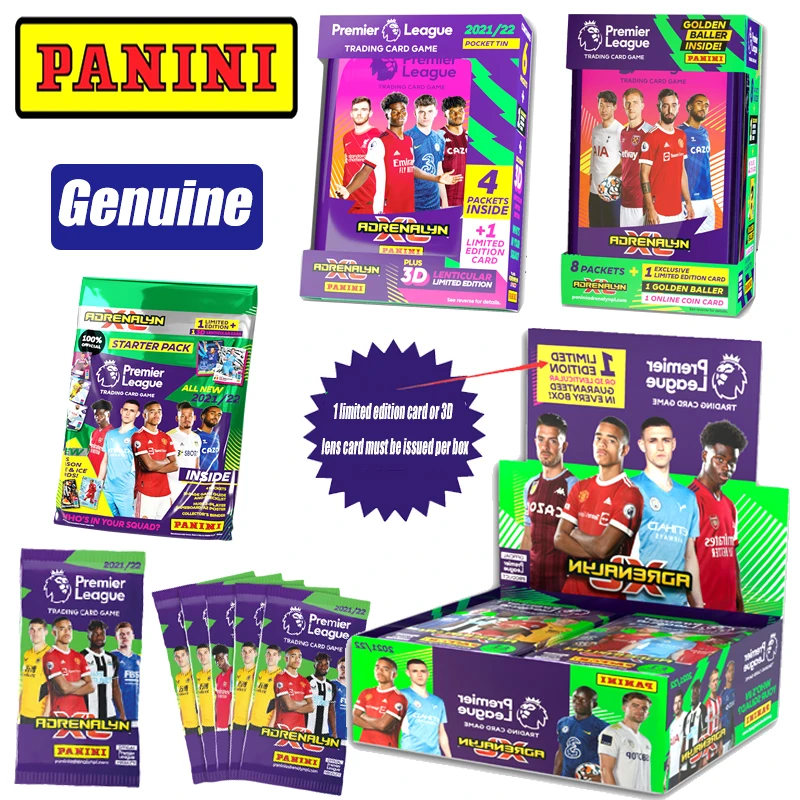 Panini 2021/22 Adrenalyn Xl Official Genuine Football Star Blind Box Rare Game Toys Collection Card Christmas Birthday Gift