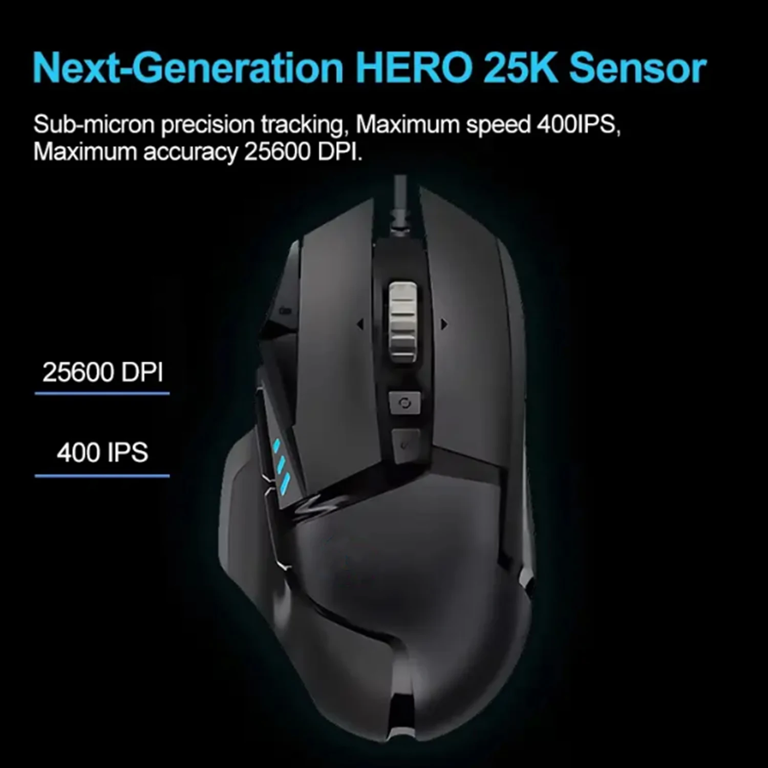 G502 HERO ماوس ألعاب عالي الأداء 16000 ديسيبل متوحد الخواص سلك الفئران قابل للتعديل مزامنة الضوء لألعاب الماوس RGB ترقية