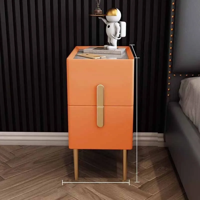 

Orange Space Saving Nightstands Nordic Dresser Garden Simple Nightstands Headboards Natural Table De Chevet Bedroom Furniture