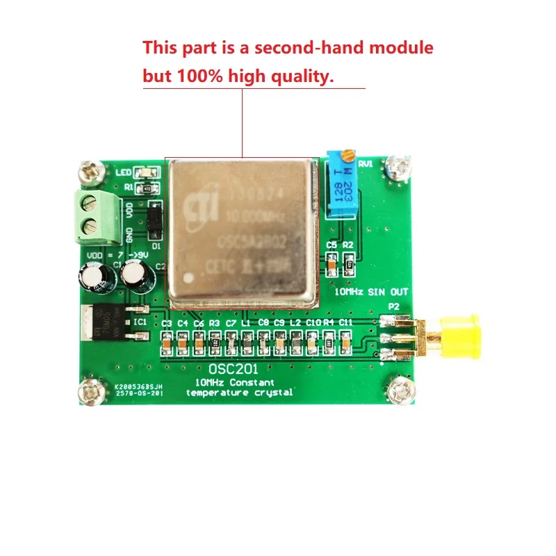 Прецизионный OCXO 10 МГц частотный опорный сигнал с постоянной температурой, термостатический кварцевый генератор, модуль OSC201