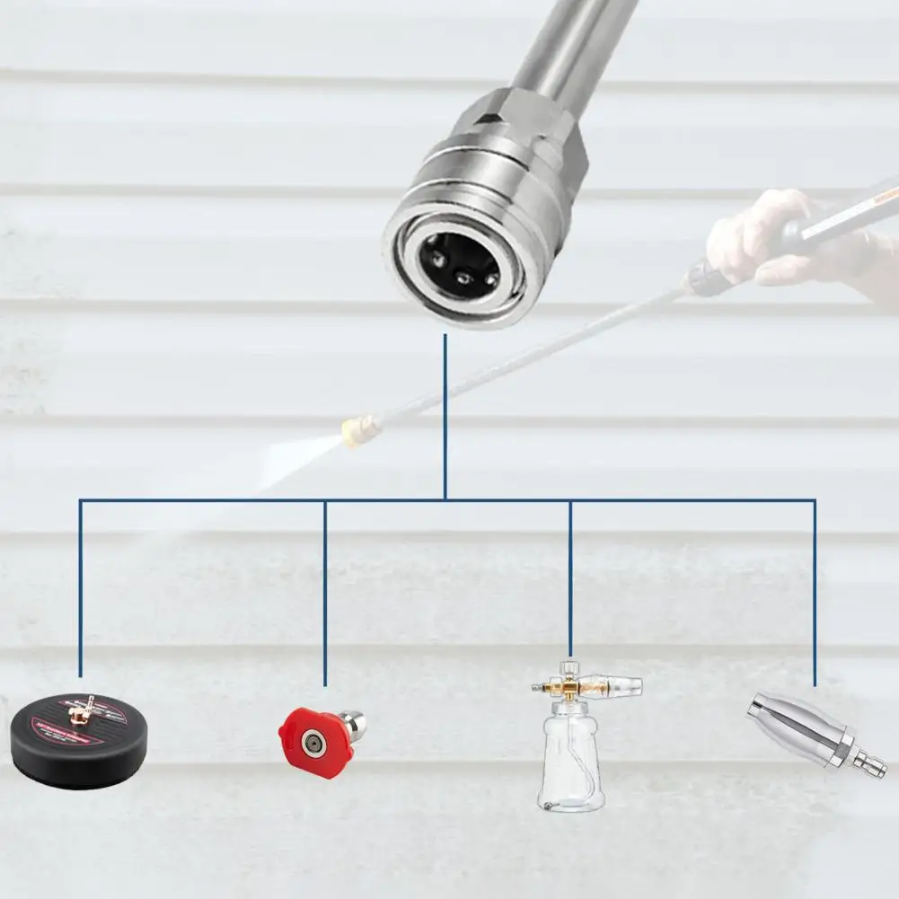Rust-resistant Extension Rod Pressure Washer Extension Wand Corrosion Resistant Power Washer Rod Easy Installation Quick Connect