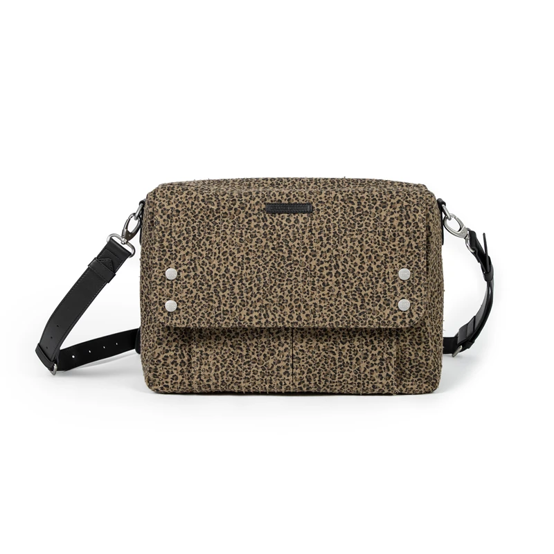 

European And American Retro Leopard Print Frosted Suede Square Shoulder Bag Fashionable And Personalized Crossbody Messenger Bag