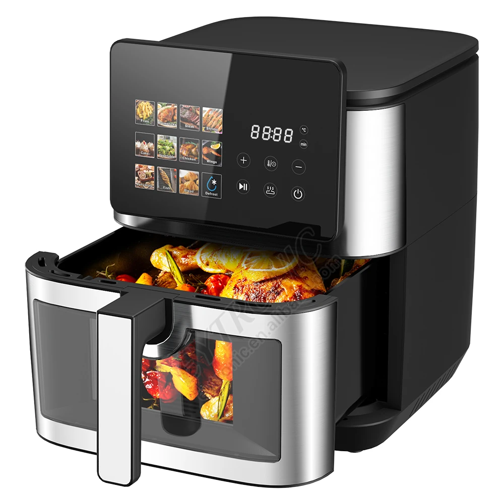 

2026 New Model Multi-functionalEYTRONIC New Big Capacity 8.0L 9.0L Stainless Steel Colorful Screen Smart Digital Air Fryer With