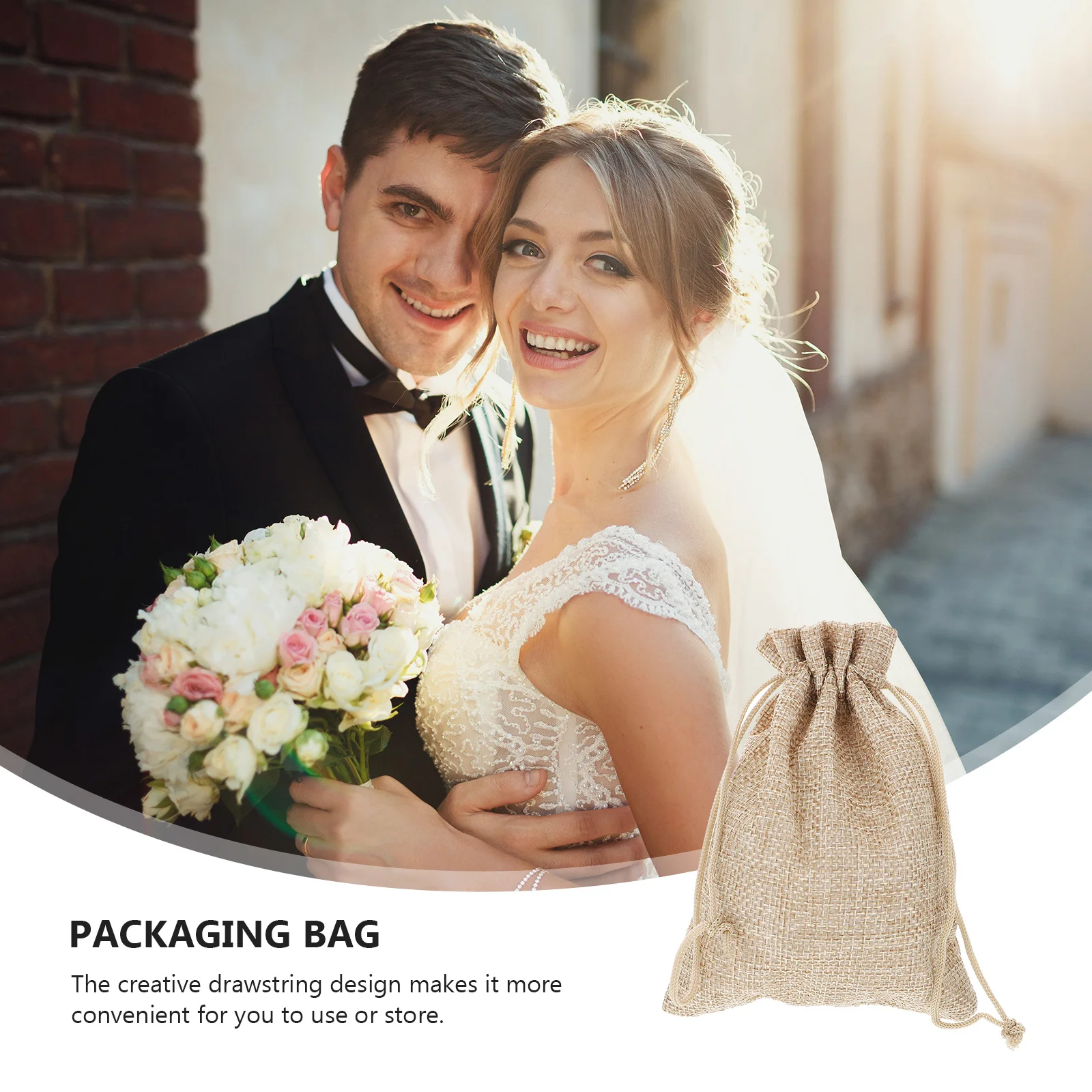 

10Pcs Drawstring Gift Bag Chic Jewelry Storage Pouch Compact Travel Organizer for Wedding Party Xmas Present Packing