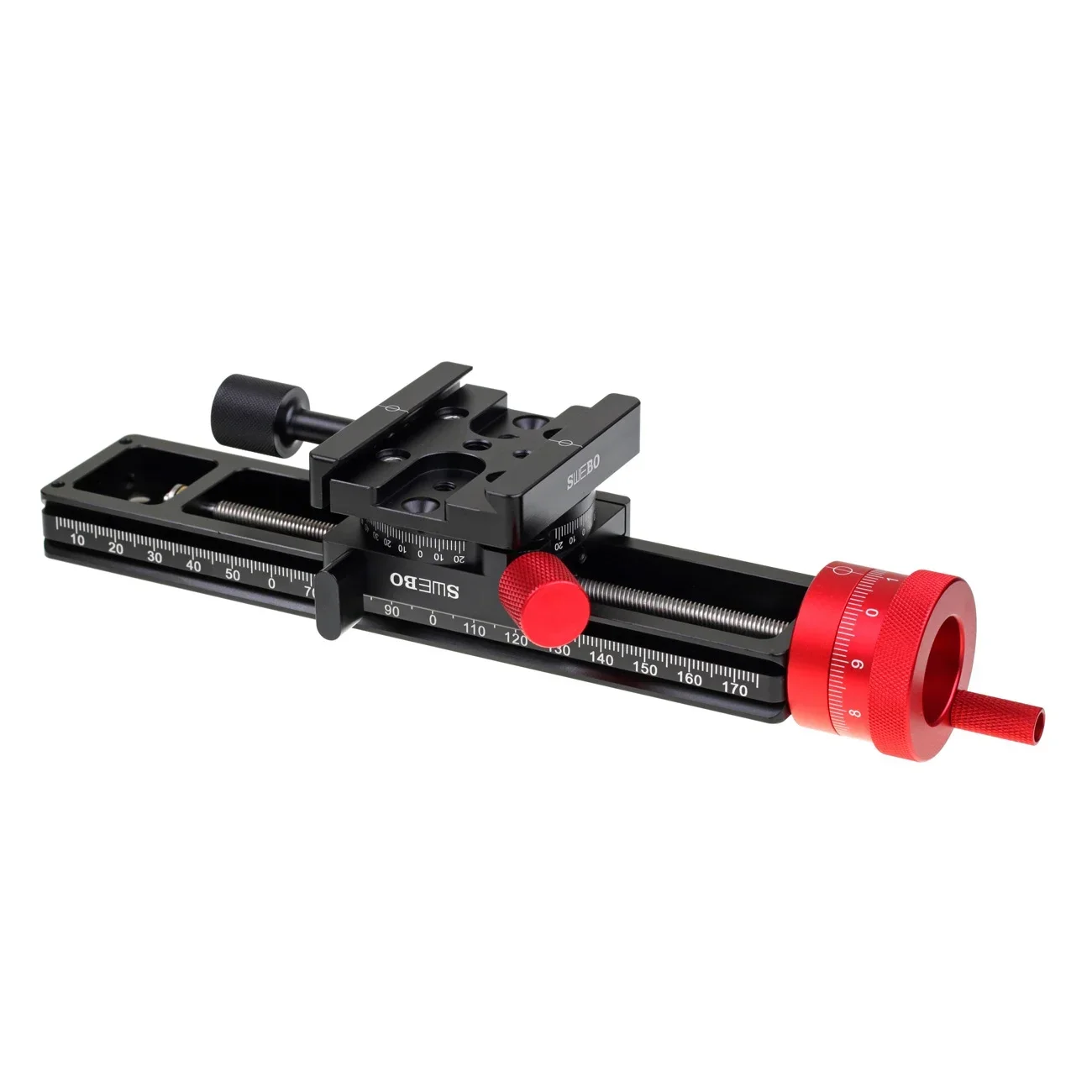LS18R 180mm Double Precision Stacked Aluminium Alloy Photography Slide Micrometer Head Micro Trimming Guide Macro Focusing Rail