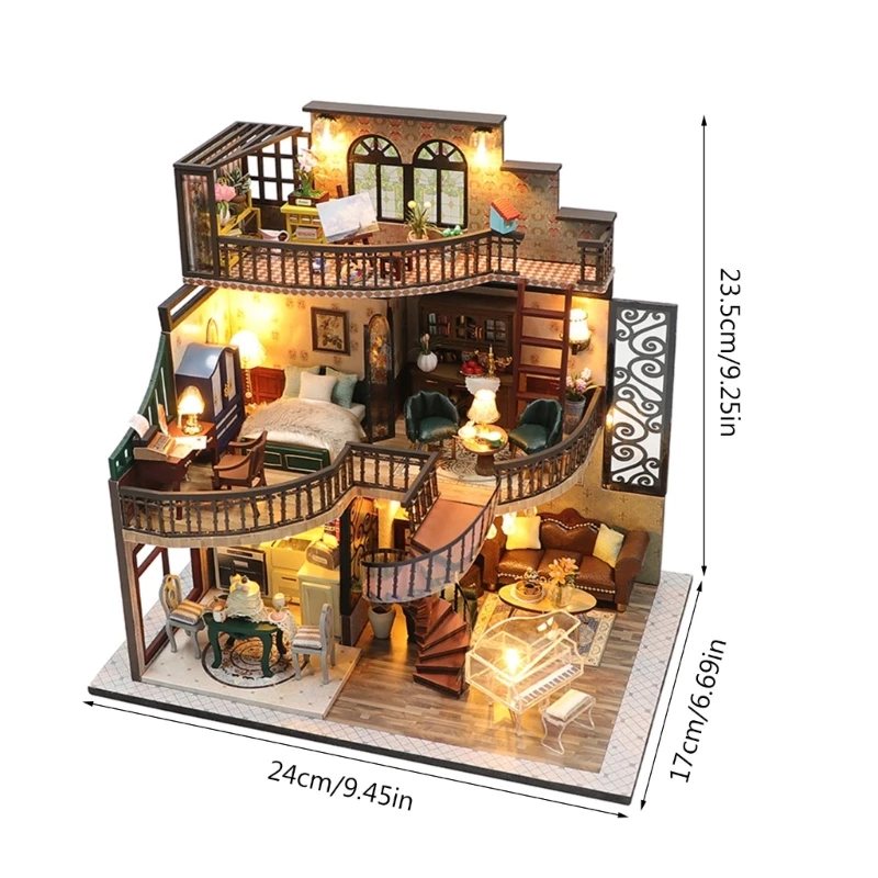 Giocattolo per bambini Miniature casa delle bambole Mobili per casa delle bambole Compleanno 45BE