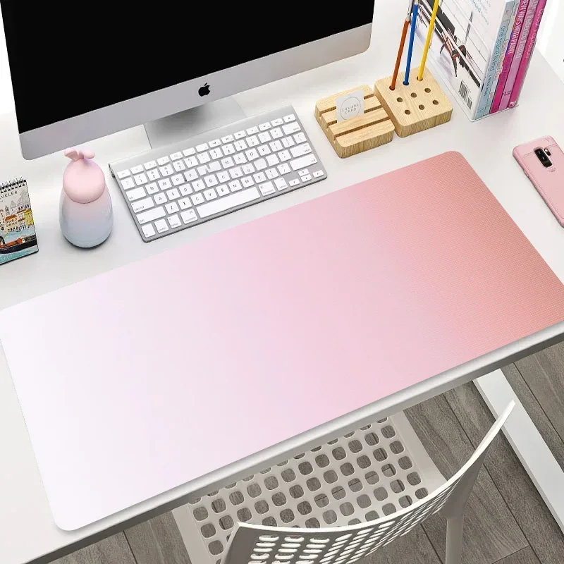 Pink gradient Gaming Computer Mouse Pad Laptop Lock Desktop Large Mouse Pad XXL Gamer Accessories Keyboard Carpet Gaming Desk