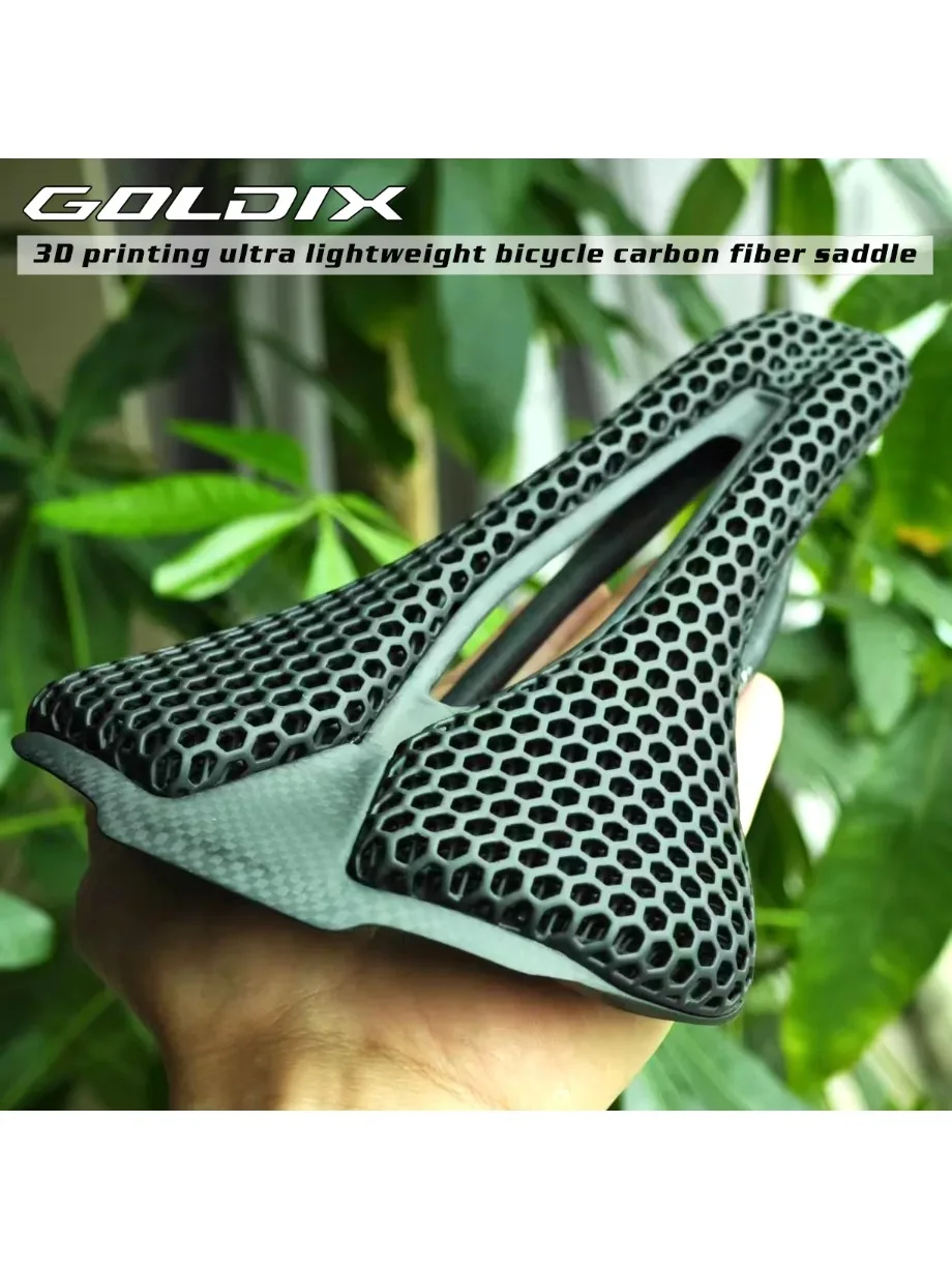 AliExpress NONE GOLDIX 3D Printing Bicycle Carbon Saddle Ultra Light Highway MTB Racing Saddle Bicycle Cushion Bicycle Seat Accessories