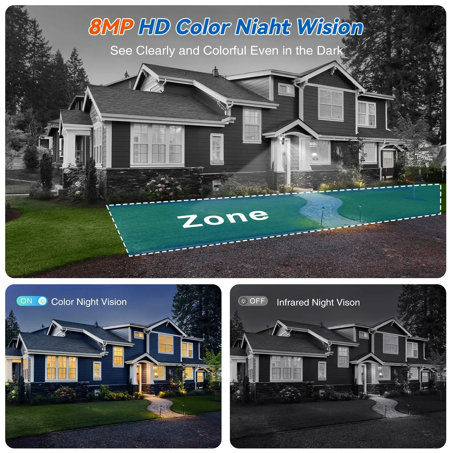 PEGATAH 4K IP PTZ Camera WiFi 4K Dual Len Outdoor Auto Tracking Color Night Vision CCTV Surveillance Camera Security Protection