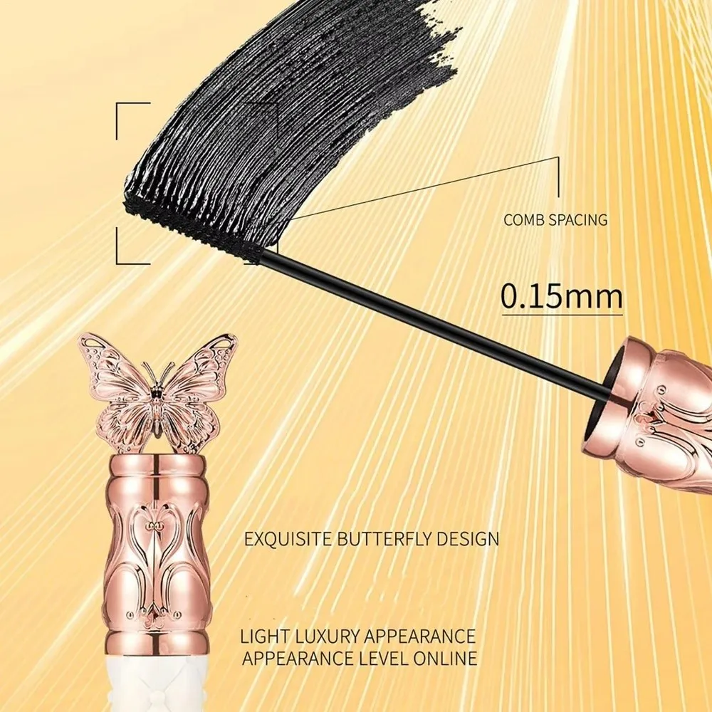Long Lasting Black Mascara Sweat-proof ​​Smudge-Proof​​ Eyelash Mascara Waterproof Quick Drying Curling Mascara for Women
