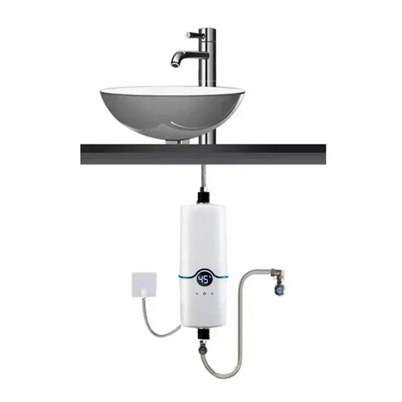 Smart 3.5kw 5.5kw energy saving tankless mini instant electric water heater bathroom