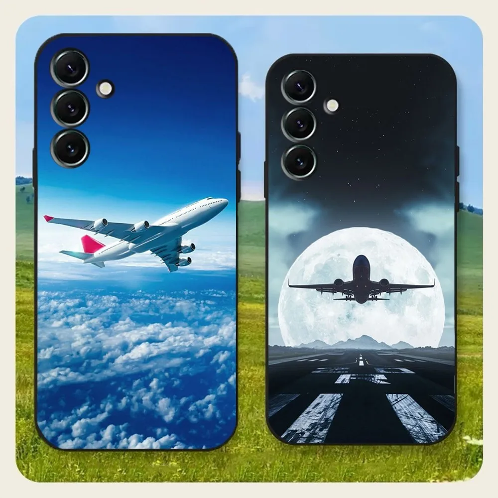

Aircraft Plane Airplane Phone Case For Samsung Galaxy A20,A21s,A22,A31,A32,A52,A53,A72,73,A80,A91Soft Black Cover