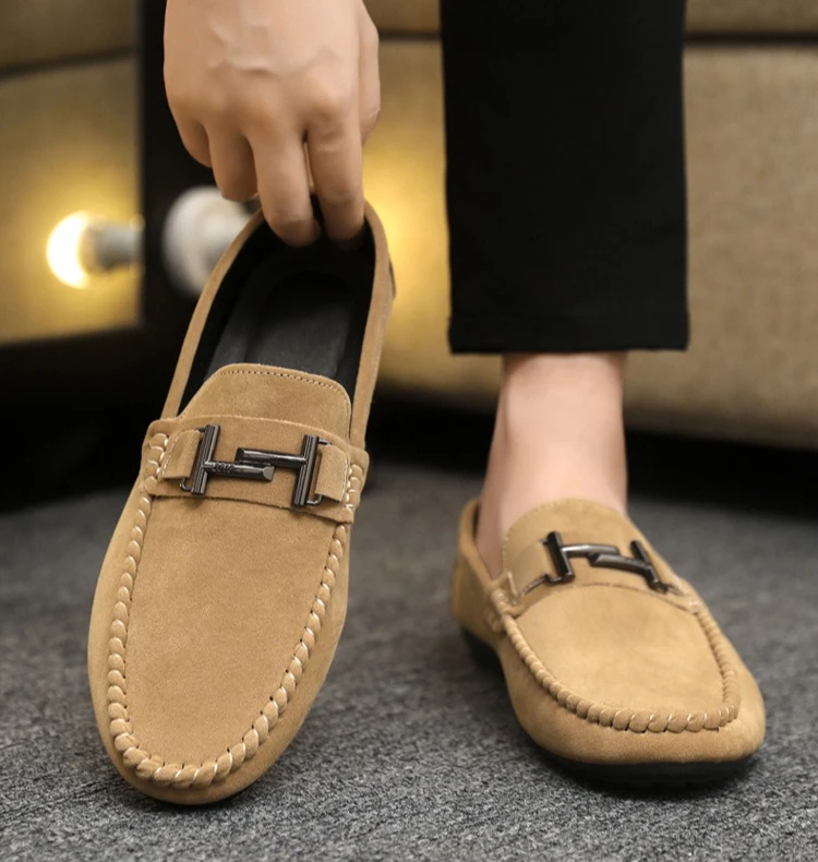 Frühling/Sommer Mode Herren Casual Slipper Rutschfeste Slip-On Schuhe Herren Fahrschuhe – Detail 6