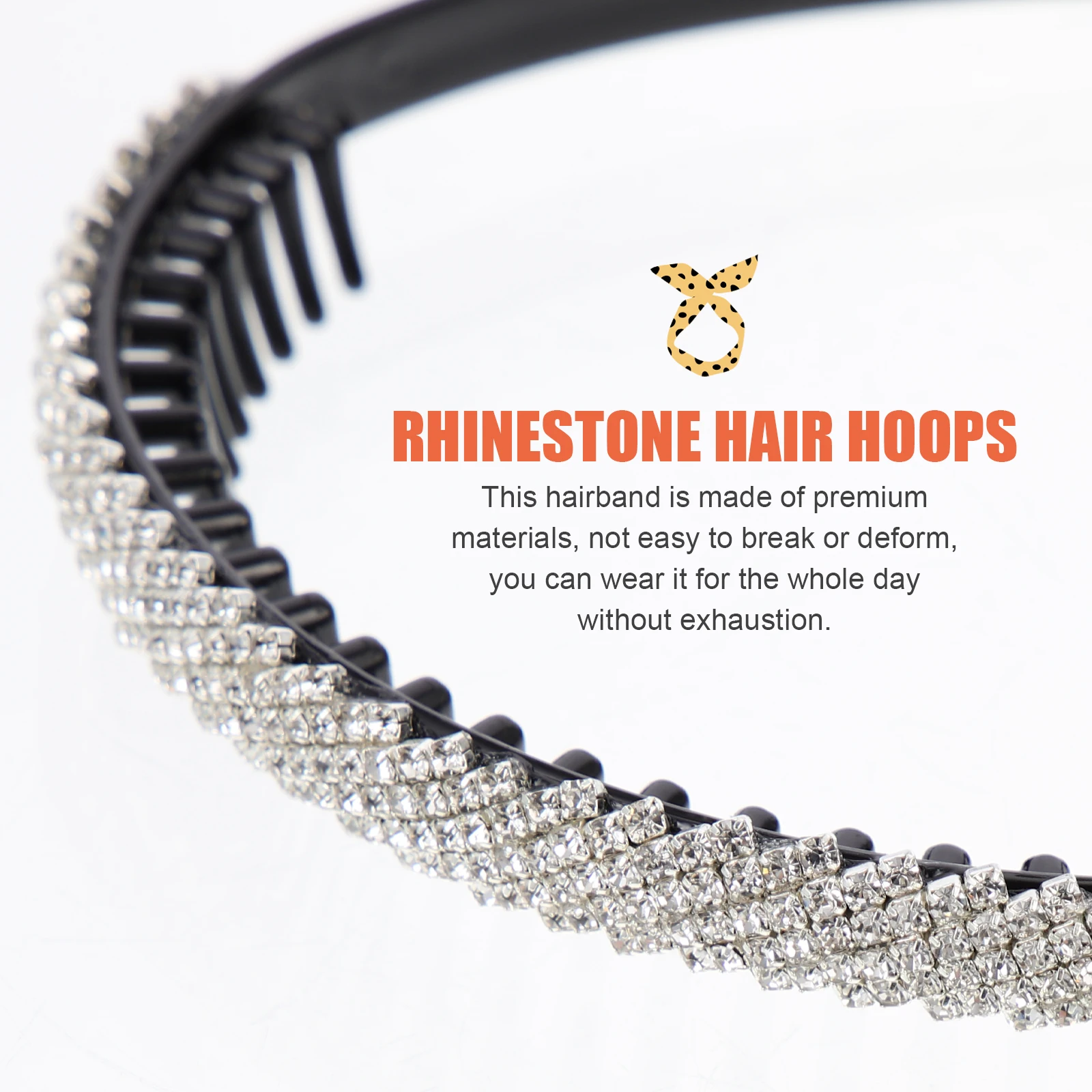 

2 Pcs Headbands Rhinestone Decorative Hair Accessories for Women Delicate Hoops