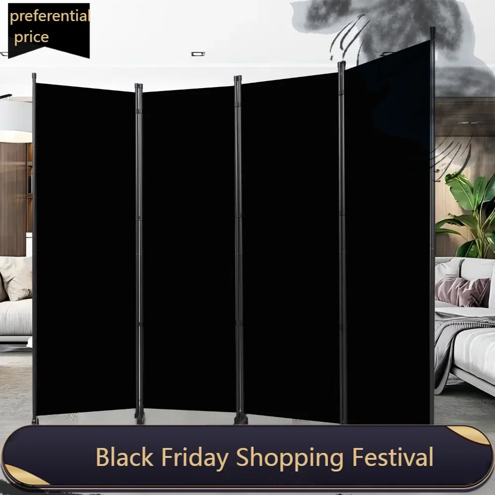 

Room Divider Portable 88'' Partition Room Dividers and Folding Privacy Screens 4 Panel Wall Divider for Room Separation,