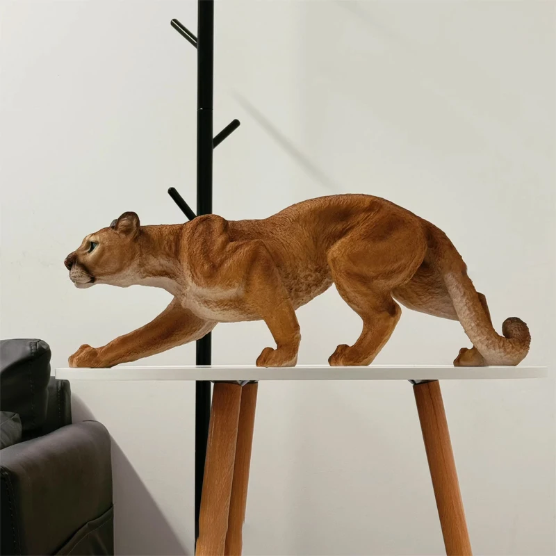 Simuliertes Tier 1:6 Cougar Modell Wohnzimmer Eingang Büro Dekoration Ornamente Landschaft Geschenke trendige Spielzeugfiguren